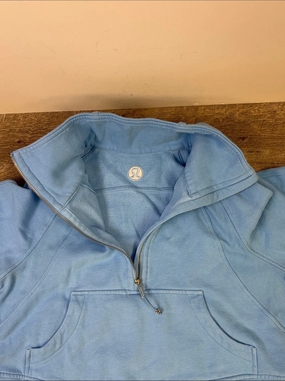 Lululemon Scuba Oversized Funnel-Neck Half Zip Aero Blue M/L